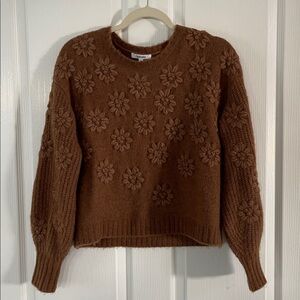 Splendid Brown Floral Sweater